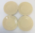 4 Homer Laughlin FIESTA WARE 10.5" Dinner Plates IVORY (Pale Yellow) Lead Free