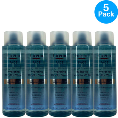 Eucerin Face Hydrating Micellar Water 13.5 oz 5 Pack New