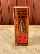 Johnson Spoon - Vintage Fishing Lure Bait - Pristine Condition, w/ Box - Silver