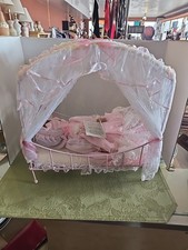 bambola vintage casa dell'anatra porcellana Heritage con letto principessa e scatola originale