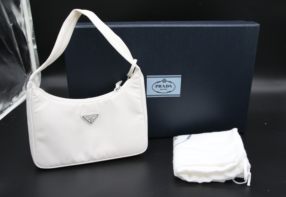 Prada Re-Edition 2000 Mini Bag 1NE515 White Nylon | eBay