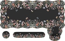 Icasso Desk Mat Set,Large Mouse Pad with Wrist Rest,Ergonomic Keyboard Wrist Sup