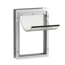 Hakuna Pets Deluxe Aluminum Pet, Cat and Dog Door with 2-Way Locking Panel fo...