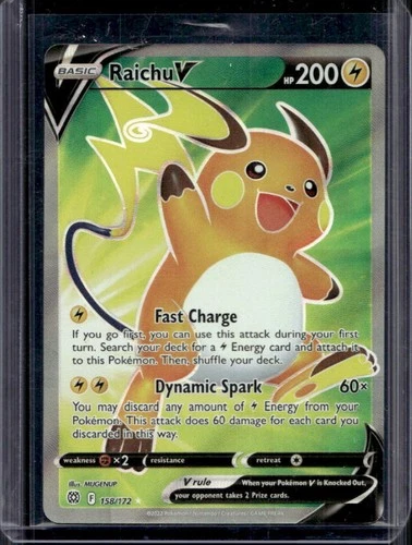 2022 Pokemon SWSH Brilliant Stars Raichu V #158/172