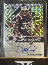 🔥2022 MOSAIC DEVIN McCOURTY SCRIPTS SILVER PRIZM AUTO SP NEW ENGLAND PATRIOTS🔥