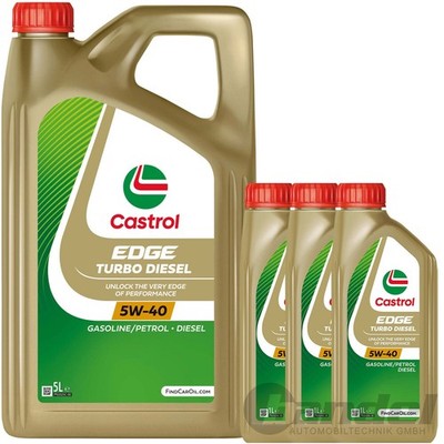 1x5+3x1L CASTROL EDGE TURBO DIESEL 5W40 passend für FIAT 9.55535-S2 FORD M2C917A