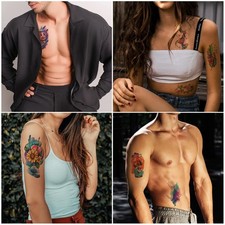 79 Sheets Sheets Classic Temporary Tattoos Adult, Old School Tattoos Stickers