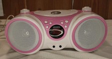Jensen CD-490 Pink Portable CD Player Boombox AM/FM Radio AUX Tested Limited Edt