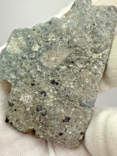 NWA 17498 Howardite HED Meteorite 28 gram full slice of Asteroid Vesta w/ crust!