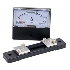 DH-670 30A Analog Amp Panel Meter Current Ammeter DC 0-30A with Shunt