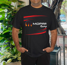 MOPAR MENS FRONT STRIPE SPEED LOGO BLACK SHORT SLEEVE TEE SHIRT 99452 NEW