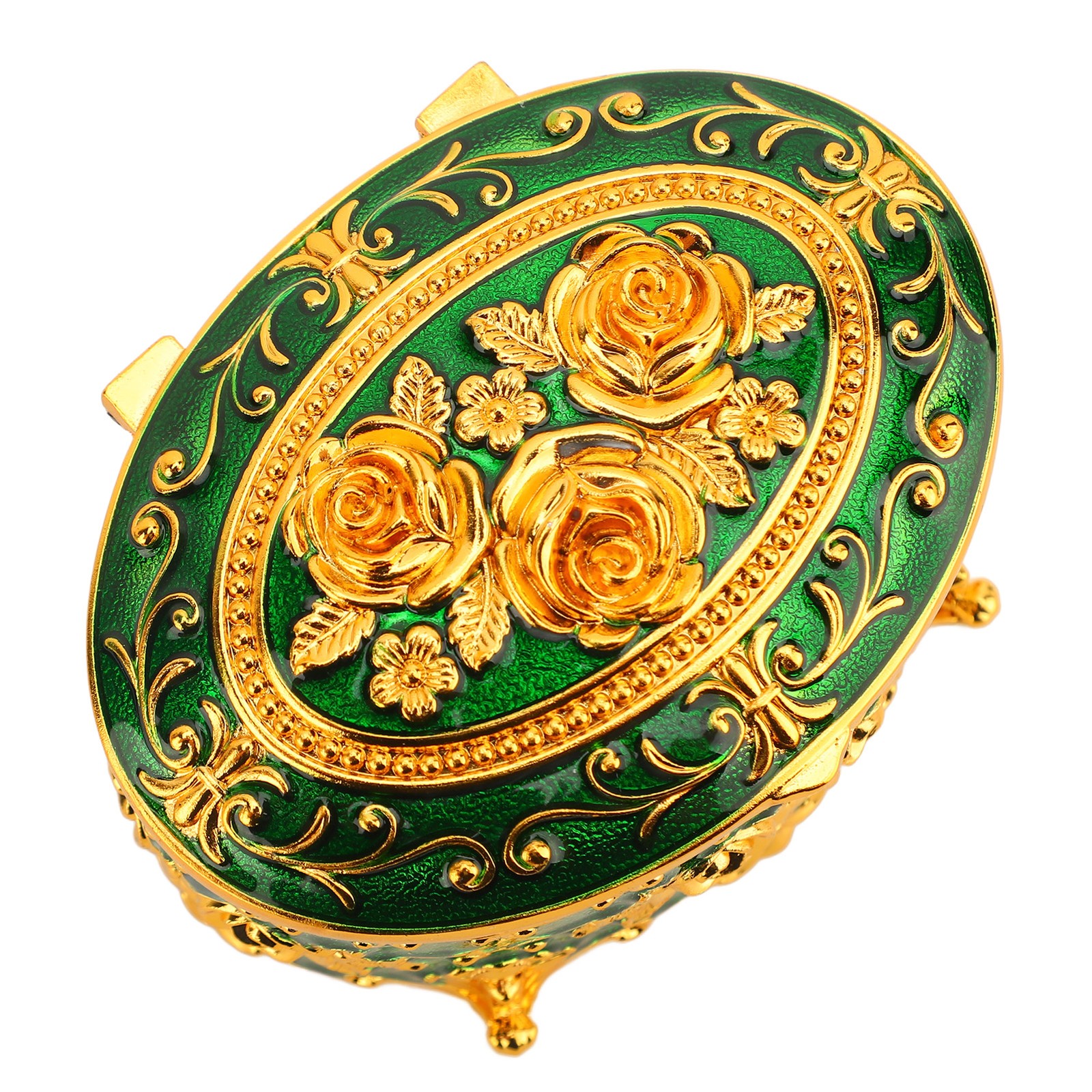 ­Metal Jewelry Box Vintage Zinc Alloy Decorative Easy To Maintain Keepsake Box