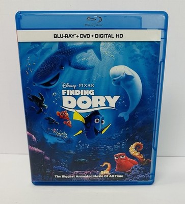 Disney Pixar Finding Dory Blu-Ray + DVD + Digital HD Rated PG Bonus Extras