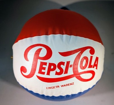 Vintage Pepsi-Cola Strandball 60er Jahre   rot weiß blau Werbeartikel Rarität