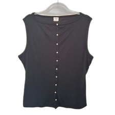 Abercrombie High Neck Button Through Tank Top