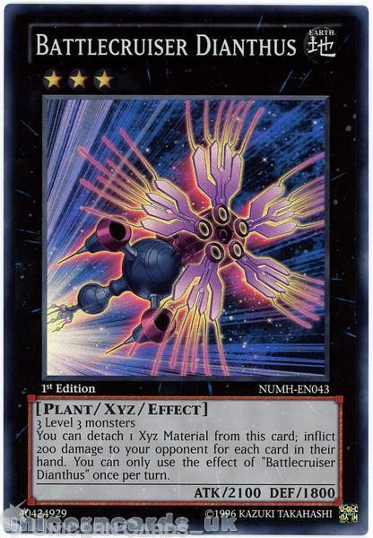 NUMH-EN043 Battlecruiser Dianthus Super Rare 1st Edition Mint YuGiOh Card
