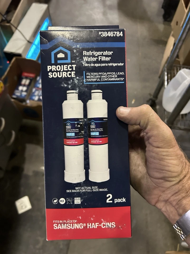 Project Source 3846784 S-2-2 Fridge Water Filter FOR Samsung HAF-CINS 1 2 Pack