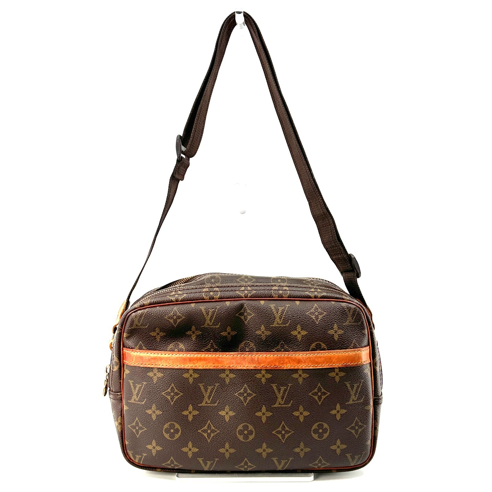 Louis Vuitton Reporter PM Shoulder Bag Monogram Brown Leather Authentic thumbnail 23