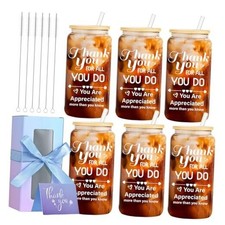 6 Set Employee Appreciation Gifts Bulk, Personalized 6 Pack Thank you