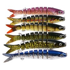 Jointed Pike Hard Bait Swimbait for Bass Musk...