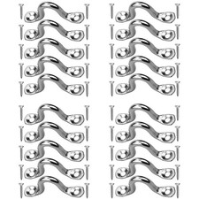 20 Pièces Pontet Inox, Plaque Oeillet Acier Inoxydable, Boucles De Pont En Ac...