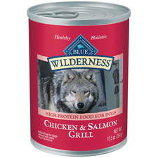 Blue Buffalo Wilderness Adult Wet Dog Food Salmon & Chicken Grill, 12.5-oz. Can 5.11 per gallon