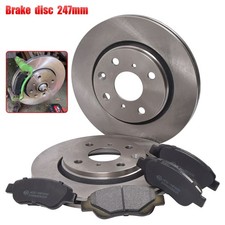 Bremsscheiben Bremsbeläge 247mm Vorne für Citroen C1 Peugeot 107 108 Toyota Aygo