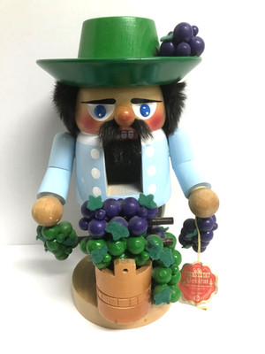 Steinbach Winemaker Nutcracker Volkskunst W. Germany Handmade 9.5'' w/Tag