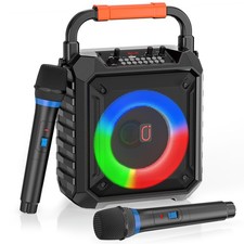 Party Speaker Bluetooth 5.0 3D Sound Stereo, Powerful Karaoke Machine Xmas Gifts