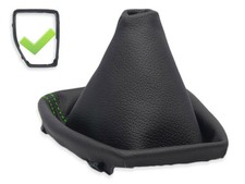 SCHALTMANSCHETTE FUR BMW X1 E84 SCHALTSACK ECHTELEDER NAHT GRUN + RAHMEN