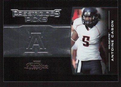 Antoine Cason 2008 Playoff Prestige Prestigious Picks Black #PPI-5 Arizona /500