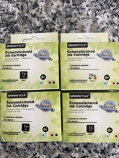 4 Pack Compatible Ink for HP 74XL CB336WN /HP 75XL CB338WN: 3 Black 1 Red