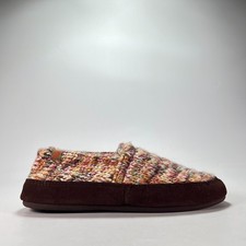 Acorn Sunset Cable Knit Indoor Outdoor Slip On Moccasin Slippers Women's Sz 10.5