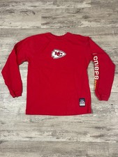 Vtg Kansas City Chiefs T Shirt Youth XL Red On Field Reebok NFL Football Sports