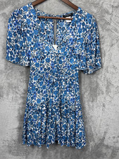 B Darlin Floral Babydoll Dress 3/4 Flutter Sleeve Cottage Prairie Romantic Flowy