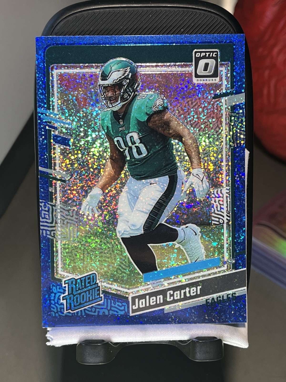 2023 Panini Donruss Optic Rated Rookie Jalen Carter #281 Blue Glitter Prizm (RC)