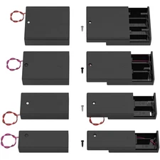 DAIERTEK AA Battery Holder Pack Single 1-4 AA Battery Holder with Switch Lead...