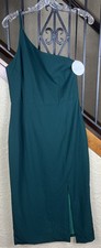 NWT Petal & Pup Xiomar One Shoulder Midi Emerald Green Dress Women’s 6