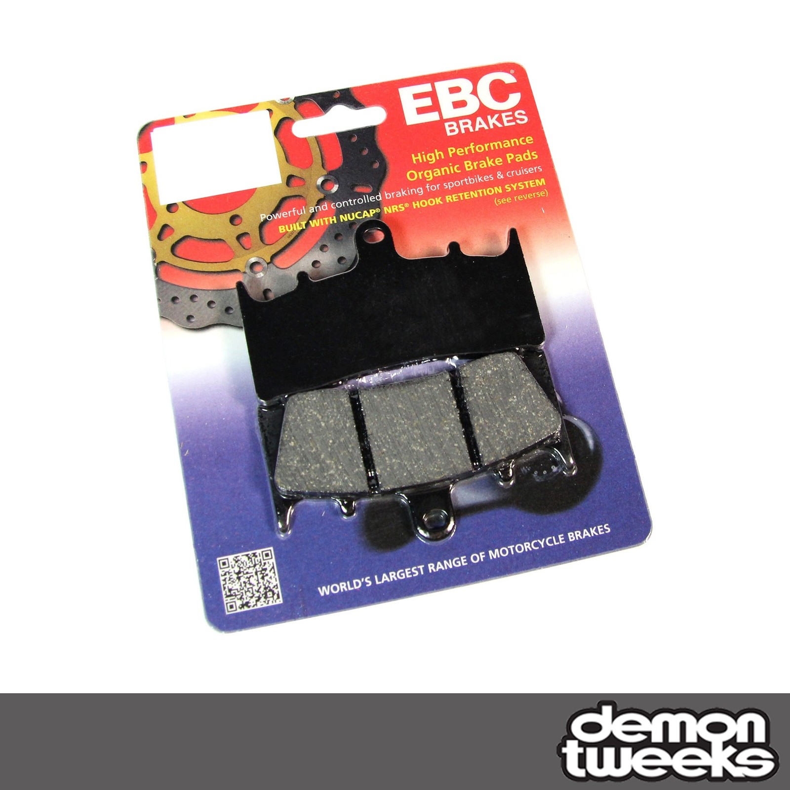 EBC Organic FA Series Rear Motorcycle Brake Pads For Kawasaki KMX125 1996