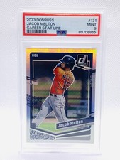 Panini Donruss 2023 Career Stat Line Jacob Melton #131 PSA 9 Serial #/500 Astros