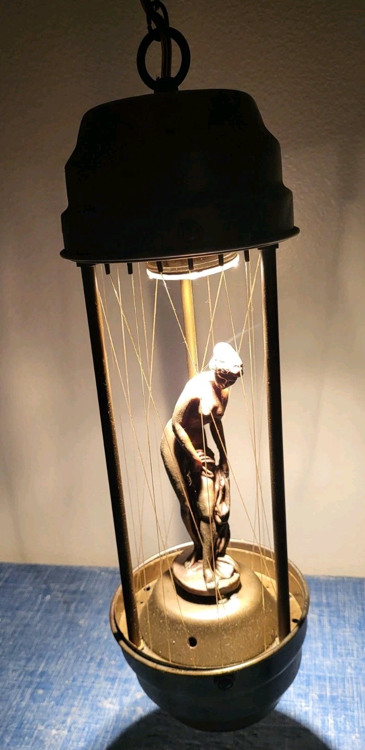 VTG MCM • Johnson Industries • Goddess Hanging Oil Rain Lamp • For Parts/Repair