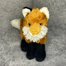Wild Republic Fox Plush 10" Orange Black White Stuffed Animal Toy