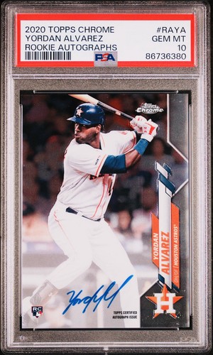 2020 Topps Chrome Yordan Alvarez RC AUTO Astros RA-YA PSA 10 TRIPLE CROWN WATCH