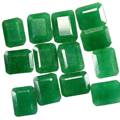 Natural Green Colombian Loose Translucent Emerald 240 Ct. / 22 Pcs Lot Gemstone