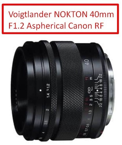 Voigtlander NOKTON 40mm F1.2 Aspherical Canon RF Mount Black Voigtlander NOKTON 40mm F1.2 Aspherical Canon RF Mount Black