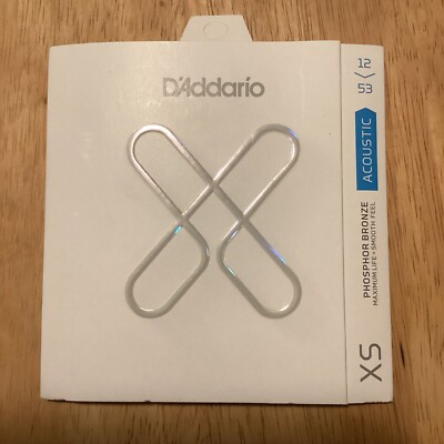 D'addario XS Phosphor Bronze Acoustic Guitar Strings Light 12-53 Brand New