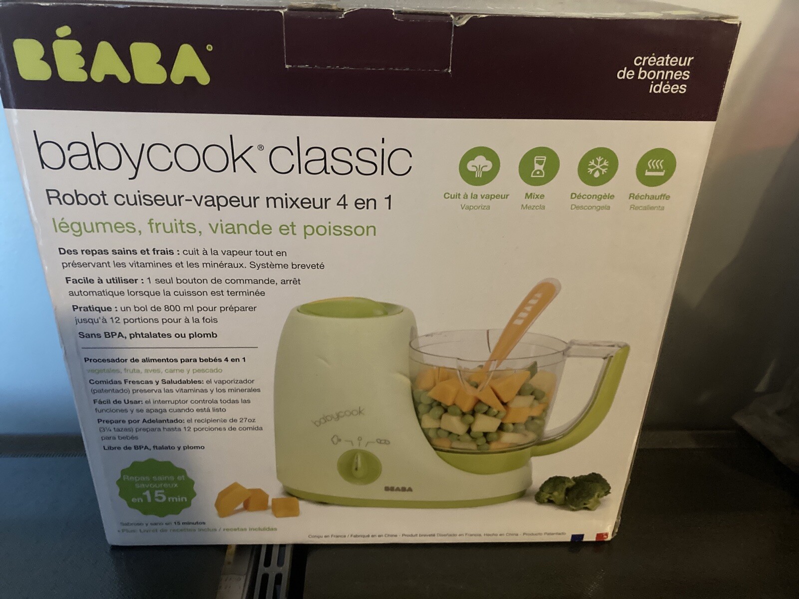 beaba babycook 4 in 1 steam cooker & blender