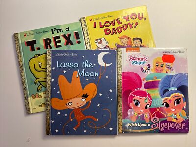 4 Little Golden Books Crafts Im a T-Rex 1999 2005 2010 2016 Junk Journal DIY