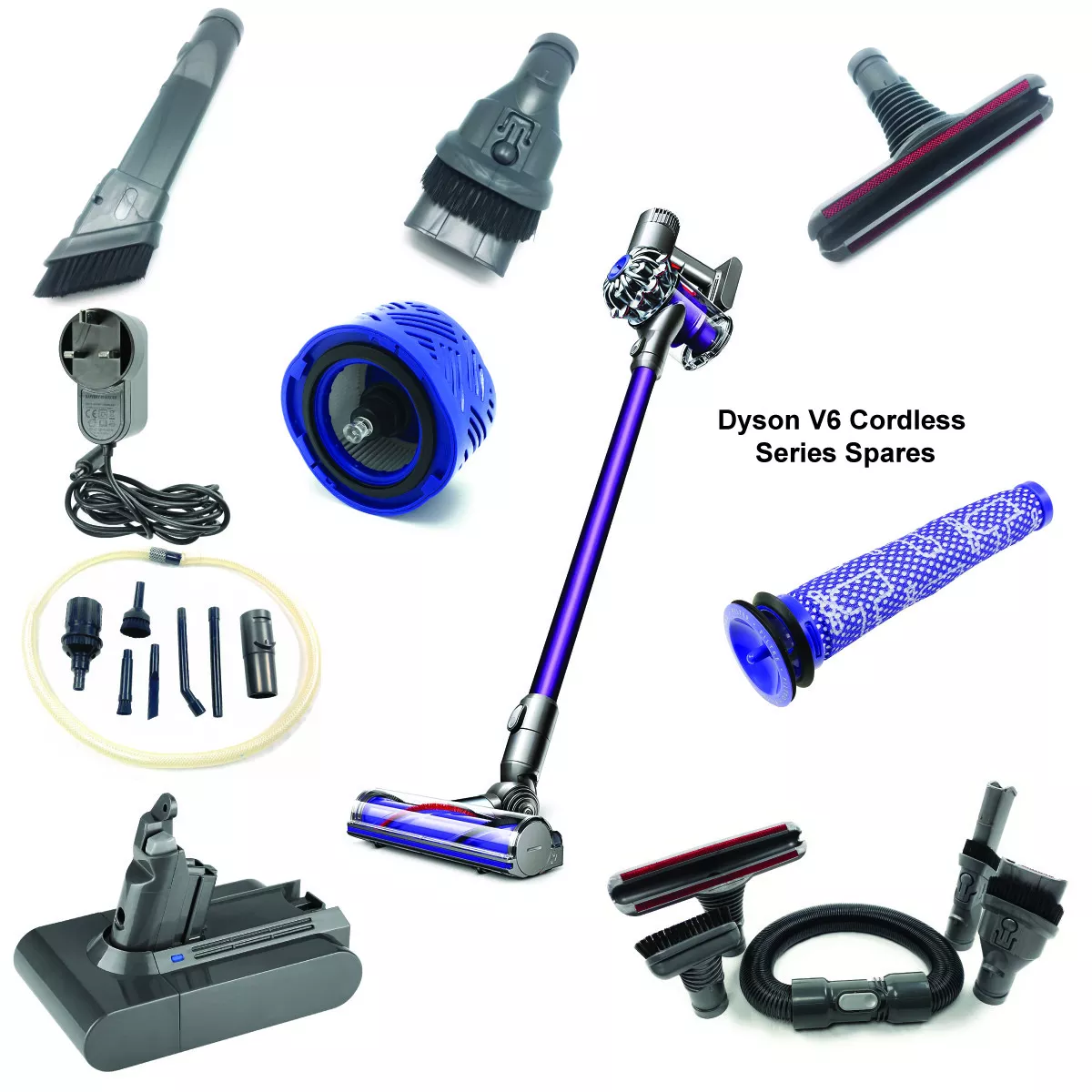 Kit d'accessoires de rechange pour aspirateur dyson v10, fibre de carbone,  v6/v7/v8/v10 v/v11 ? pièces de rechange, brosses, outils et accessoires