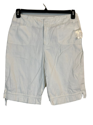 Women's White Classic Elements Shorts. Size 14. 100% Cotton